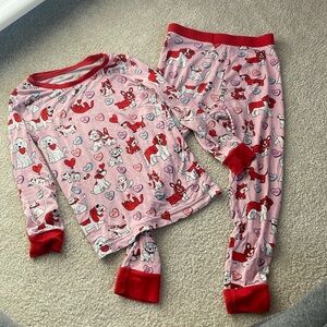 Little Sleepies 3T top and bottom Valentine dog jammies